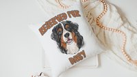 personalized reserved for dog pillow for couch, Bernese mountain dog throw pillow with name, Bernese mountain dog gifts for her, Berner mom