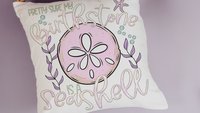 pretty sure my birthstone is a seashell funny throw pillows for pink bed, beachcomber finds, coastal gifts for college girls, lanai decor