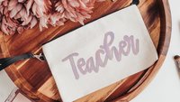 kindergarten teacher pencil bag cute teacher gifts for women, stocking stuffers for teachers, secret Santa gift for coworker, teacher makeup