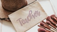 kindergarten teacher pencil bag cute teacher gifts for women, stocking stuffers for teachers, secret Santa gift for coworker, teacher makeup