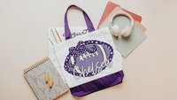personalized powderpuff football tote bags with name, carolina blue school spirit bags for girls, cheer gifts for besties, cheerleader gifts