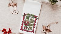 Nuts about Christmas nutcracker throw pillow for couch, coquette Christmas kitchen towels for friends, grand millennial Christmas decor for