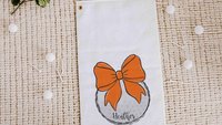 personalized orange school spirit golf towels for golf bags, cute golf Christmas gifts for golfers, golf gifts for high school seniors, best