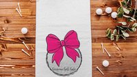 personalized hot pink golf coquette golf towel with name, cute golf Christmas gifts for golfers, girls golf team end of season gift, golfing