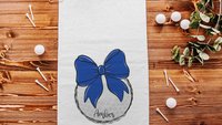 personalized royal blue coquette golf towel with hook, cute golf Mothers day gift for golfers, golf mom gift, golfing wife golf gear, unique