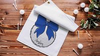 personalized royal blue coquette golf towel with hook, cute golf Mothers day gift for golfers, golf mom gift, golfing wife golf gear, unique