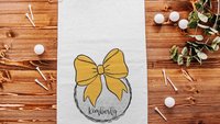 personalized yellow school spirit golf coquette golf towel with name, golf Christmas gifts for golfers, high school girls golf team gifts