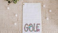 colorful golf towels for women, golf mom gifts, golf bag towel, trendy golf Christmas gifts for golfers, cute golf stocking stuffers for her