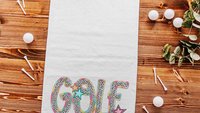 colorful golf towels for women, golf mom gifts, golf bag towel, trendy golf Christmas gifts for golfers, cute golf stocking stuffers for her