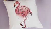 cute flamingo throw pillows for couch pink flamingo hand towels for bathroom beach Christmas gifts for best friend, beach house coastal