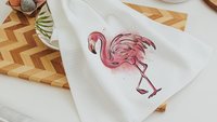 cute flamingo throw pillows for couch pink flamingo hand towels for bathroom beach Christmas gifts for best friend, beach house coastal