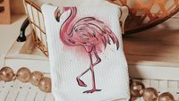 cute flamingo throw pillows for couch pink flamingo hand towels for bathroom beach Christmas gifts for best friend, beach house coastal