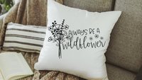be a wildflower lumbar pillow for granddaughter, inspirational throw pillow for dorm, baby in bloom baby shower gifts, wildflower nursery