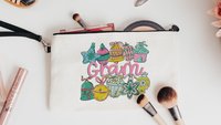 gram est 2026 tote bags for grandma, Gram Christmas gifts for mother in law, pastel Christmas zipper pouch, Gram Gram gifts, holiday makeup