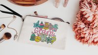gram est 2026 tote bags for grandma, Gram Christmas gifts for mother in law, pastel Christmas zipper pouch, Gram Gram gifts, holiday makeup