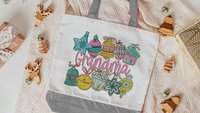 grandma tote bag for moms, grandma to be Christmas gifts for MIL, cute Christmas tote bags for grandma gifts from grandkids, grandma reveal