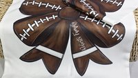 personalized football coquette bow football throw pillows for bed cute football mom gift set for women, football bow kitchen towels for gift