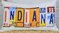 custom license plate state throw pillows for couch, realtor closing gift for buyers, Arizona gifts, bungalow decor, moving away gift for