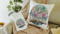 by His grace Christian kitchen towels for Mom, Christian Easter decor gift, watercolor floral hand towels for church, faith gifts for sister