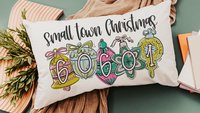 personalized zip code lumbar pillow home decor, small town Christmas hostess gifts for women, trendy decorative throw pillows best sellers