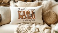 I love fall most of all fall lumbar decorative pillows for couch, fall host gift, autumn pillow covers 12x20, pumpkin season decorations