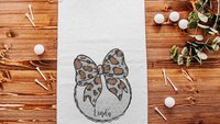 personalized leopard print golf coquette golf towel with name, trendy golf Christmas gifts for golfers, girls golf team gifts, golfing gear