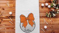 personalized orange school spirit golf towels for golf bags, cute golf Christmas gifts for golfers, golf gifts for high school seniors, best