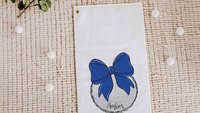 personalized royal blue coquette golf towel with hook, cute golf Mothers day gift for golfers, golf mom gift, golfing wife golf gear, unique