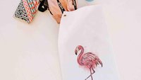 flamingo golf towel for women, beachy golf girls trip gifts for friends, golfing gear, summer golf gifts for ladies, cute golf accessories