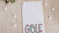 colorful golf towels for women, golf mom gifts, golf bag towel, trendy golf Christmas gifts for golfers, cute golf stocking stuffers for her