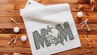 black and white checkered trendy golf towel for cart, golf Mothers day gift for golfers, golf mom gifts, cute golf accessories for women