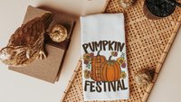 pumpkin harvest plaid pumpkin kitchen towels home essentials, fall housewarming gift for women, pumpkin spice kitchen decor, sunflower gifts