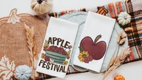 apple festival autumn kitchen towels home essentials, apple kitchen decor, sunflower gifts for her, Thanksgiving hosting gift, housewarming