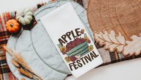 apple festival autumn kitchen towels home essentials, apple kitchen decor, sunflower gifts for her, Thanksgiving hosting gift, housewarming