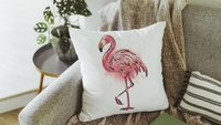 cute flamingo throw pillows for couch pink flamingo hand towels for bathroom beach Christmas gifts for best friend, beach house coastal