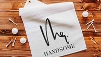 his and hers golf towels mr and mrs gifts, newlywed gifts golf wedding gifts for couple, golf bag accessories for women, bride and groom