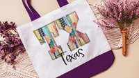 patchwork Texas tote bags best sellers, Texas Christmas gifts for teachers, boho Texas tote for women, moving to Texas gifts for her, TX bag