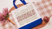 Arkansas tote bag for teachers, Arkansas gifts, realtor tote bag real estate agent gift, wildflower tote for women, Arkansas game day bag