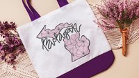 Florida tote bag for beach, orange blossom Florida state flower gifts for friends, Florida Christmas gifts for neighbors, cute beach bags