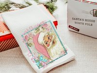 Dreaming of a pink Christmas towels