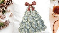 oyster shell Christmas tree ornament handmade, oyster Christmas ornament gift best sellers, trendy Christmas gifts for beach lovers, coastal