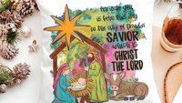 watercolor nativity Joseph Mary Jesus throw pillows for couch religious Christmas hand towels for powder room, Christian Christmas gifts for