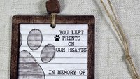 paw print ornament personalized in memory of pet gift, sympathy gifts for loss of pet loss gift for kid, pet memorial ornament wood, pet mom
