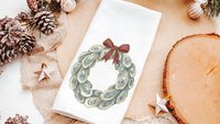 oyster Christmas wreath throw pillows for guest room, holiday hosting decor home decor gift, oyster shell Christmas decorations for gifts