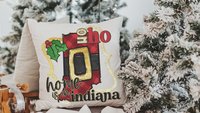 ho ho ho Christmas throw pillow for sectional, Texas Christmas gifts for neighbors, state pride accent pillows for couch, Texas gifts for