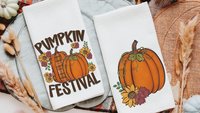 pumpkin harvest plaid pumpkin kitchen towels home essentials, fall housewarming gift for women, pumpkin spice kitchen decor, sunflower gifts