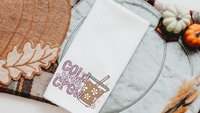 cold brew crew coffee kitchen towels for friends, iced coffee lover coffee bar decor, coffee Christmas gifts for coworkers, coffee gifts for