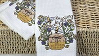 Psalm 118 this is the day Bible verse kitchen towels, Christian gifts for women sisters in Christ, honey bee kitchen decor, bumble bee gifts