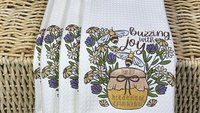 Psalm 118 this is the day Bible verse kitchen towels, Christian gifts for women sisters in Christ, honey bee kitchen decor, bumble bee gifts