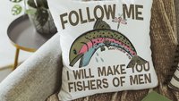 follow me fishers of men throw pillows for couch religious stocking stuffers for teens, Christian nursery decor girl baby girl baptism gifts